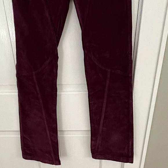 Free People Hit Back Slim Flare Pants Size 0 Button Fly Stretch Cords Velvet - Picture 5 of 15